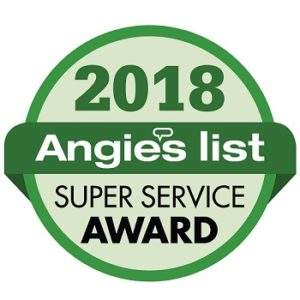 2018 Angie's List Super Service Award received by MCE Roofing