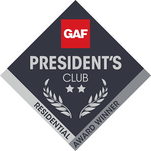 MCE Roofing GAF President's Club Award