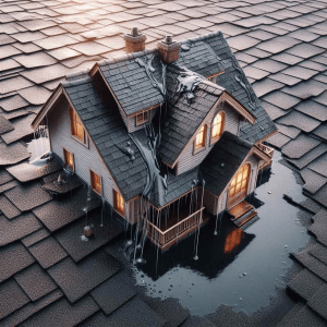 A picture depicting the potential for roof leaks